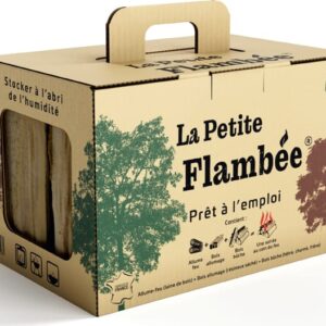 Carton La petite flambée : bois extra-sec, éclats d'allumage, allume feu, 25 dm3, 12,5 KG