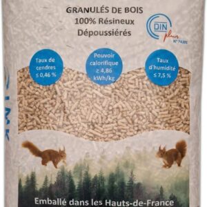Granulés de bois PELLET PREMIUM, sac de 15 kg