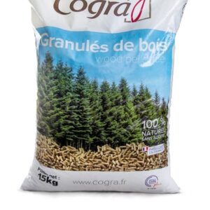 Granulés de bois COGRA en sac, 15 kg