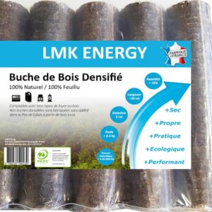 Bûches compressées sac 5 bûches, L30, feuillus