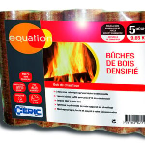 Bûches compressées EQUATION sac 5 bûches, L.30cm