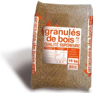 Granulés de bois en sac, 15 kg
