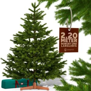 CASARIA® Sapin de Noël artificiel Premium XXL 220cm certifié FSC® support arbre de Noël imitation parfaite branches PE PVC Mix décoration de Noël fête