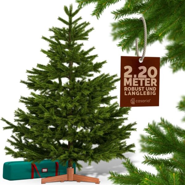 CASARIA® Sapin de Noël artificiel Premium XXL 220cm certifié FSC® support arbre de Noël imitation parfaite branches PE PVC Mix décoration de Noël fête